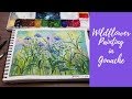 Wildflower Painting in Gouache