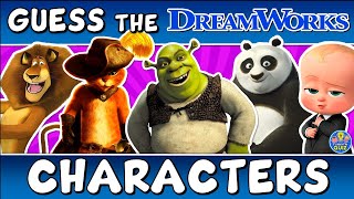 Guess the &quot;DREAMWORKS CHARACTERS&quot; QUIZ! 👀| Movie Quiz/Triva/Challenge