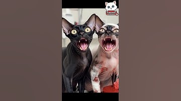 Black Sphynx Cat Cures Cat