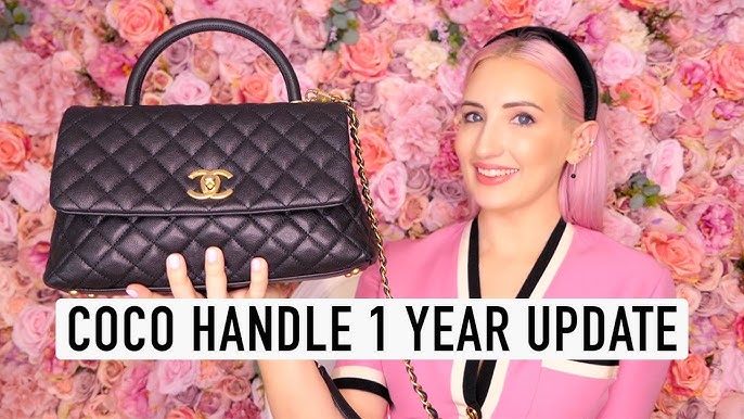 CHANEL coco handle bag in small black caviar GHW l 22P unboxing 香奈儿开箱 