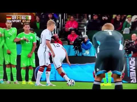 FAIL. Thomas Muller free kick Germany vs Algeria