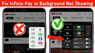 Infinix Play in Background Option Not Showing Problem Solve 2024 | Fix Play in Background Missing