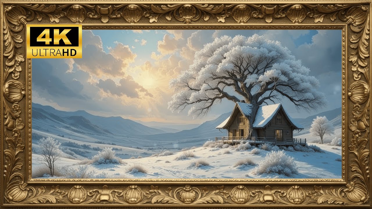 Peaceful Winter Scenery ❄️ Silent Art Video | Cozy Nature Frame for TV