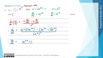 VCAA Mathematical Methods 2019 NH Exam 1 - Question 1