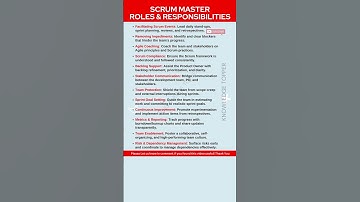 Scrum Master Roles and Responsibilities