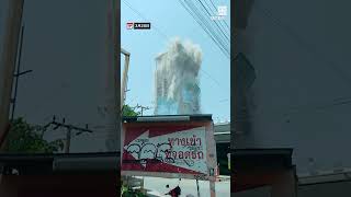 タイのビル倒壊現場、救助続く　100人不明　がれき多く作業難航