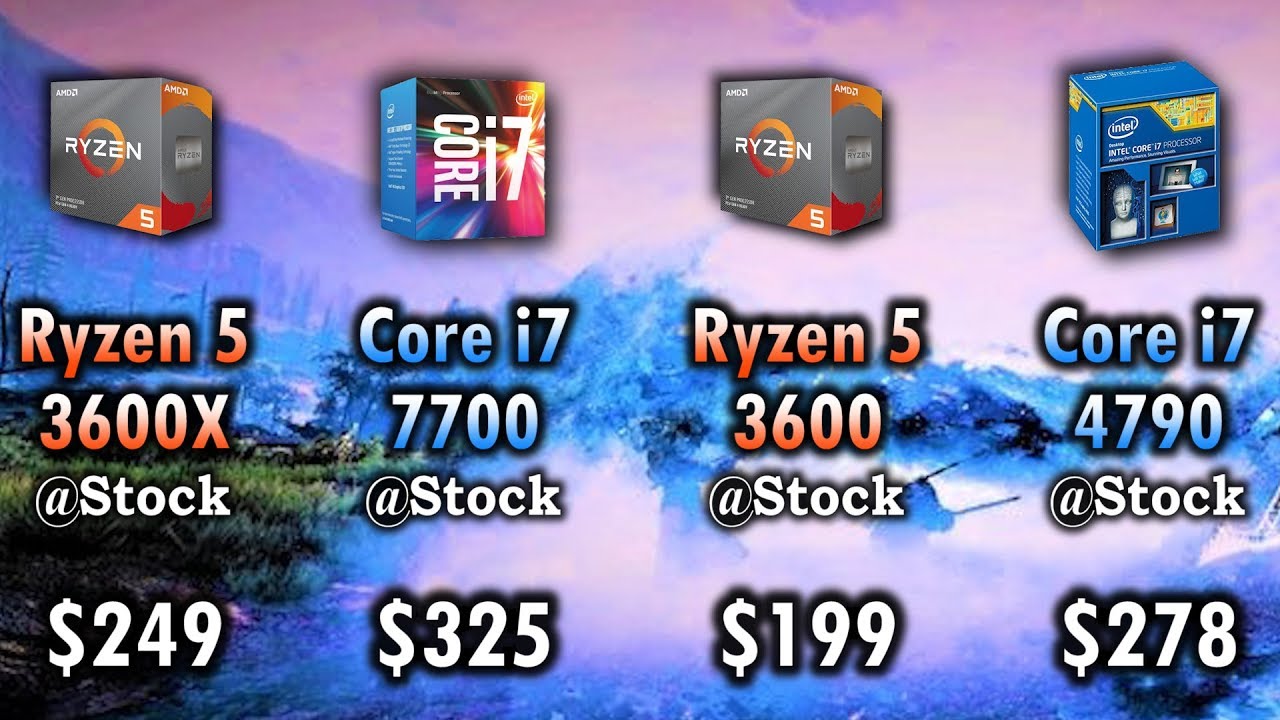 Stor mængde karakter Landbrugs Ryzen 5 3600X vs Core i7 7700 vs Ryzen 5 3600 vs Core i7 4790 | RX 5700 XT  8GB - YouTube
