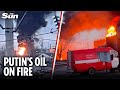 Ukrainian strike sparks MAJOR FIRE at Russian oil depot in Volgograd