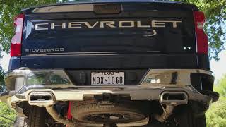 Stock exhaust with flapper open and screens covered
