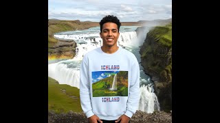 🌊 Iceland Waterfall Sweatshirt | Seljalandsfoss Travel Fashion | Cozy Adventure Style
