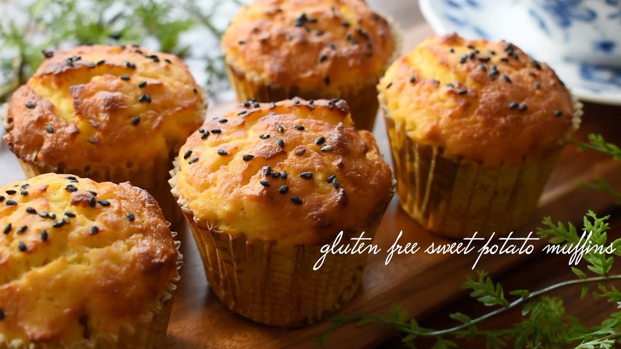 おからパウダー 簡単 さつまいもマフィン Sweet Potato Muffins 小麦粉 乳製品 穀物不使用 Youtube