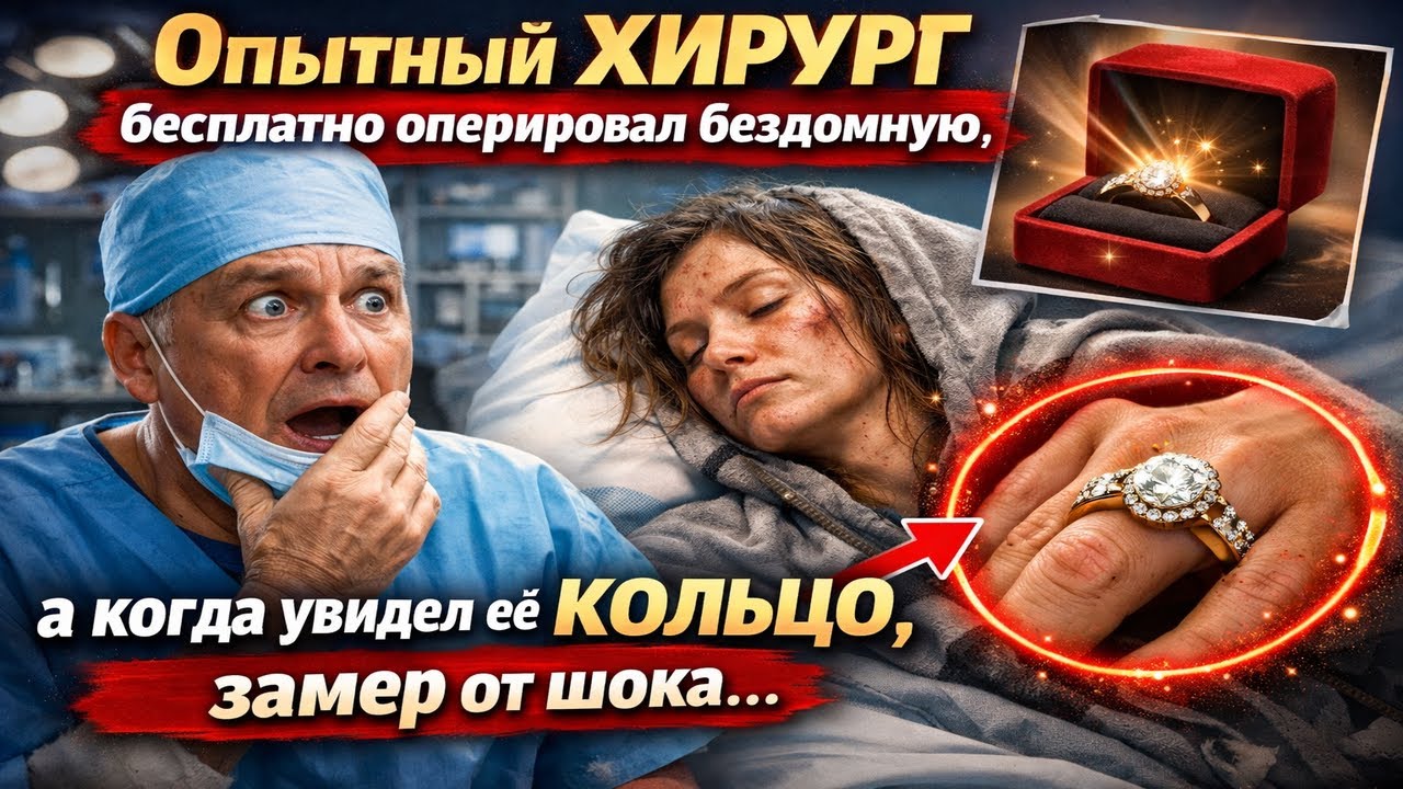 ОПЫТНЫЙ ХИРУРГ БЕСПЛАТНО ОПЕРИРОВАЛ БЕЗДОМНУЮ, А КОГДА УВИДЕЛ ЕЕ КОЛЬЦО, ЗАМЕР ОТ ШОКА