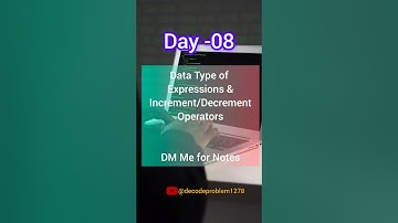 Data Type of Expressions & Increment/Decrement Operators #java #decodeproblem1278
