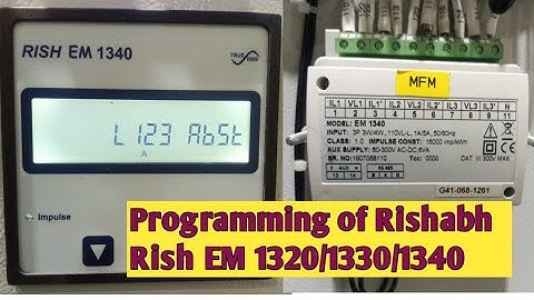 RISH EM 1340 ENERGY METER PROGRAMMING #MFM #energymeter #kwhmeter#voltage #ammeter #schneider #lnt