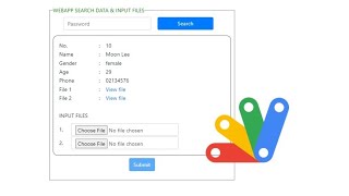 Google Apps Script - WEBAPP SEARCH DATA & INPUT FILES