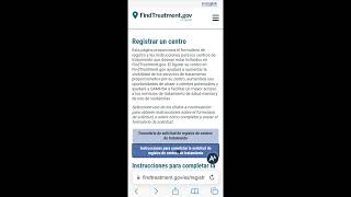 Registrar centros de tratamiento (móvil)–Tutorial FindTreatment.gov