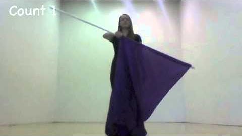 Colorguard Flag Basics: Right-Handed Drop Spins