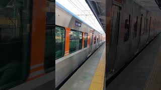 JR高蔵寺駅に３１５系普通列車を時速１３０キロメートル運転を実施して駅に突入する瞬間　２０２４年３月１４日撮影