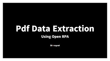 PDF Data Extraction using OpenRPA