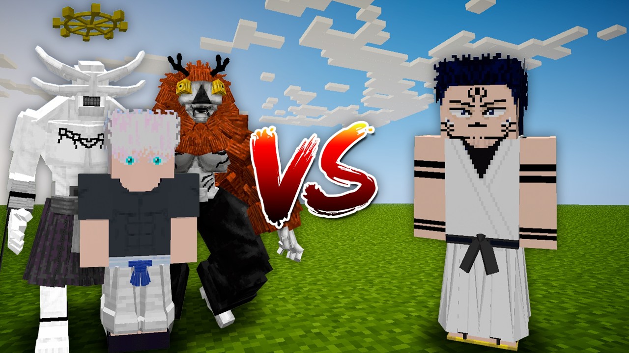 Satoru Gojo, Mahoraga and Agito vs Sukuna Megumi (Without Mahoraga and Agito)