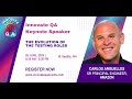 KEYNOTE. The Evolution of the Testing Roles - Carlos Arguelles at InnovateQA Seattle 2025