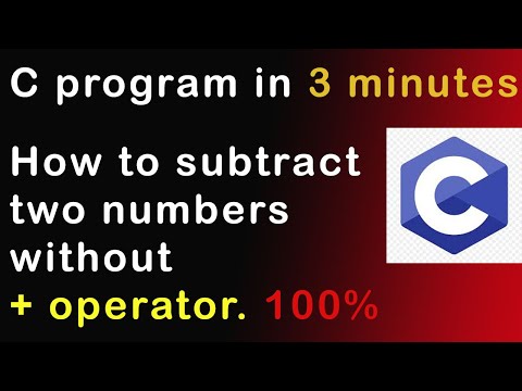Subtracting two numbers without using - sign|How to subtract two number without using operator|Hindi