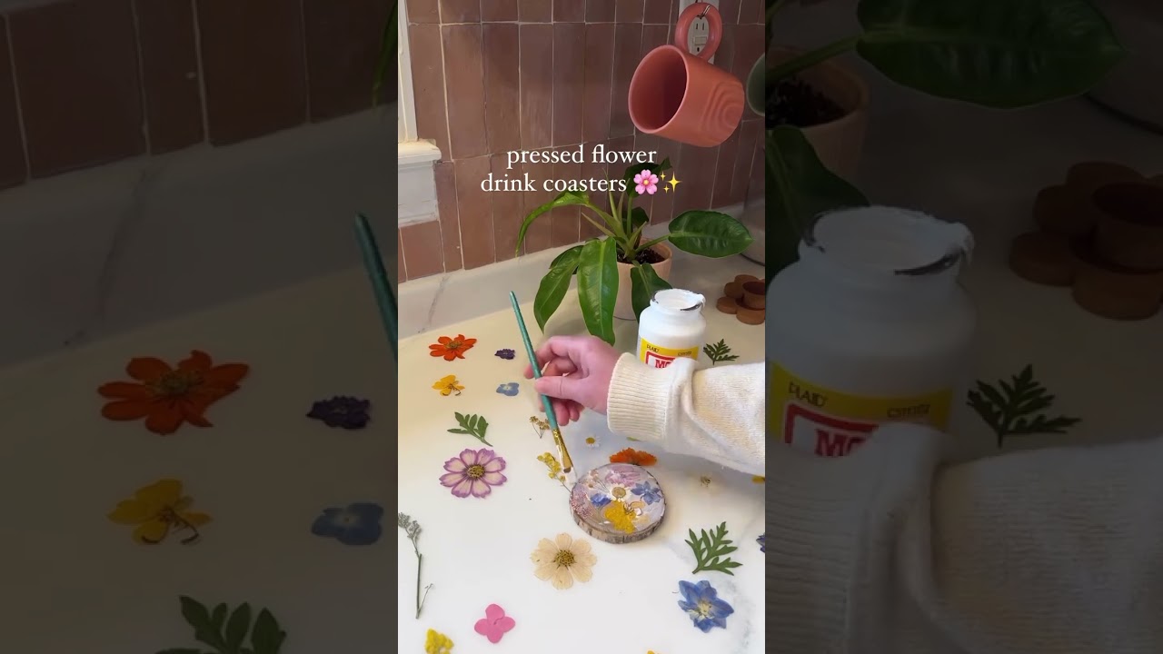 DIY Pressed Flower Coasters 🌸