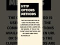 What is the HTTP OPTIONS Method?