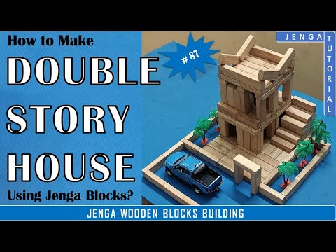 Jenga Tutorial #87: How to Make a Double Story House Using Jenga Blocks? #jenga #woodenblocks #diy