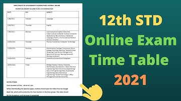 12th Online Exam Time Table 2021 | 12th WhatsApp Online Exam 2021