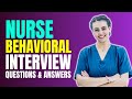 Nurse Behavioral Interview Questions and Answers | Nurse Behavioral Must Watch Before Your Interview