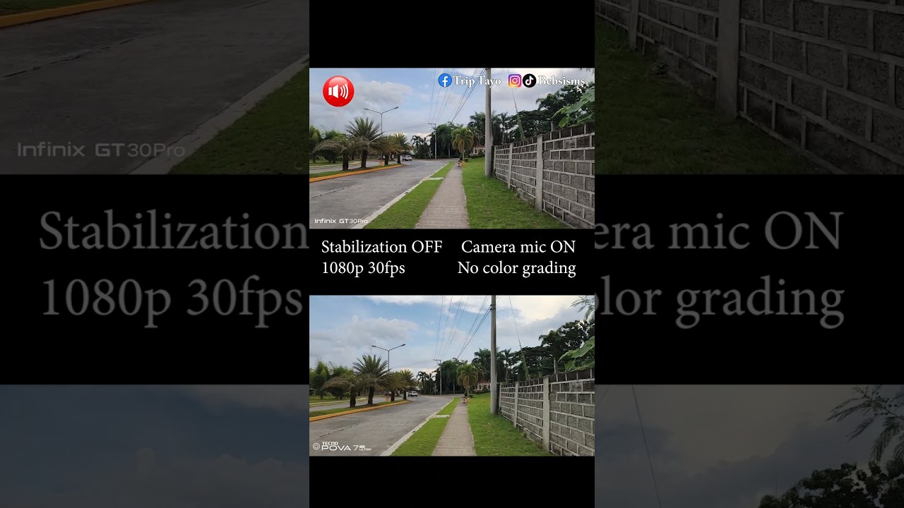 Infinix GT 30 Pro vs Tecno Pova 7 Ultra | Stabilization rear camera 1080p 30 fps