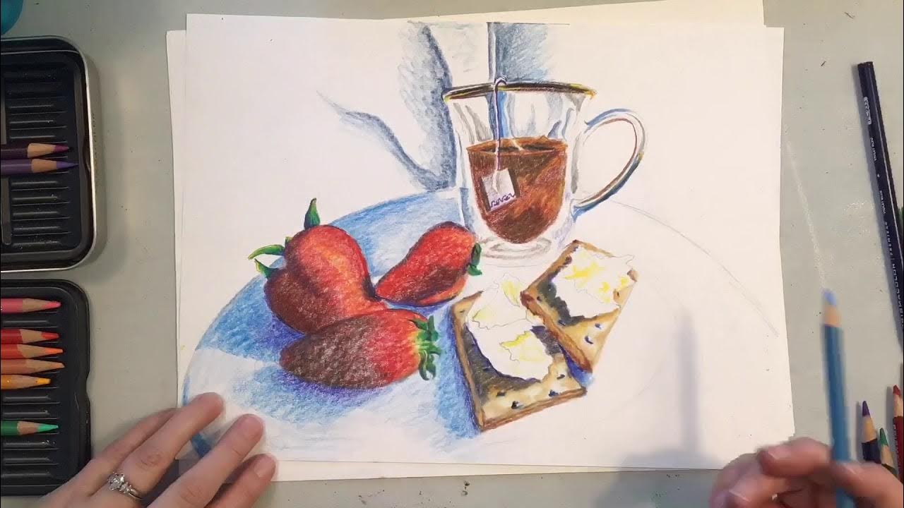 My still life drawing with colored pencils by korkmazart on DeviantArt