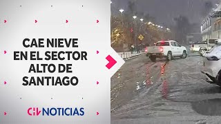 CAE NIEVE en el sector oriente de Santiago y se registran cortes de luz en regiones