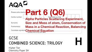 AQA GCSE Combined Science Higher Chemistry Paper 1H June 2020 Part 6 Q6