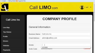 Create Company Account on Call Limo.com screenshot 4