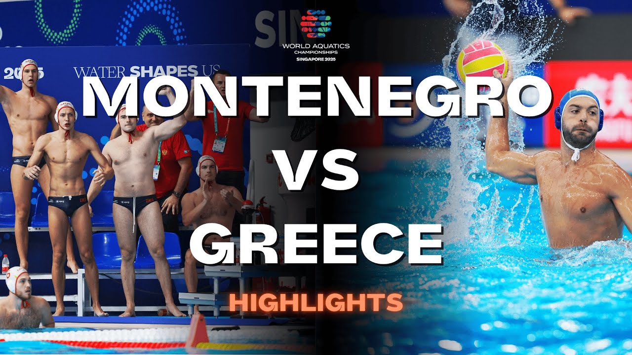 Лучшие моменты | Черногория 🇲🇪 против Греции 🇬🇷 | Мужская группа D | Чемпионат мира по водным вид...