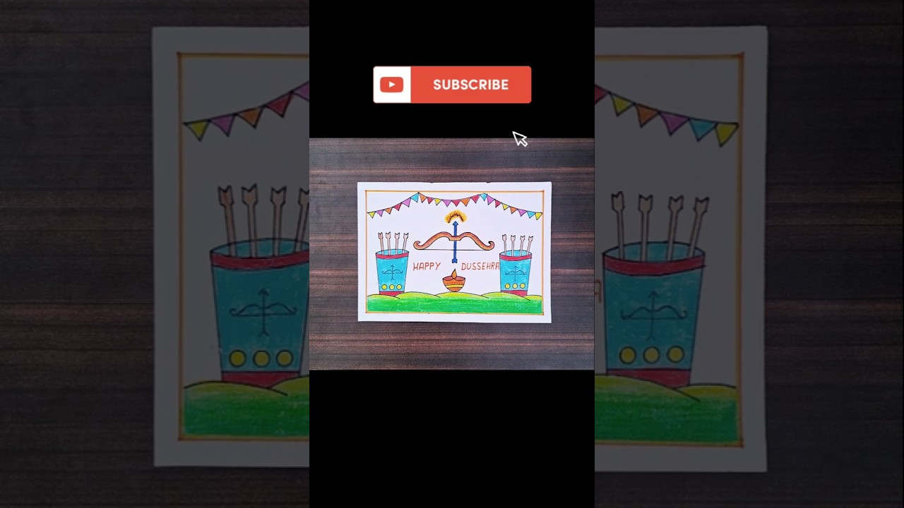 How to Draw Dussehra Posters (Step By Step)