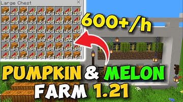EASIEST Minecraft Pumpkin farm | BEDROCK & JAVA 1.21+