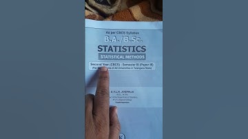 Telangana State Semester III Statistics Text book: Statistical Methods