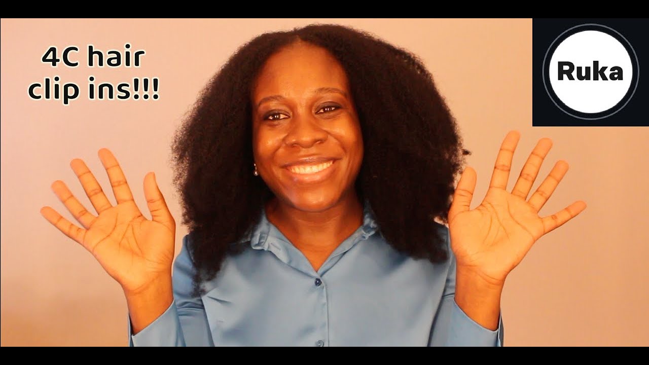 RukaHair Best 4C CLIP IN EXTENSIONSNatural Clip Ins for 4C, 4B