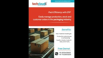 Pack Efficiency with ERP | Tech Cloud ERP for the Packaging Industry