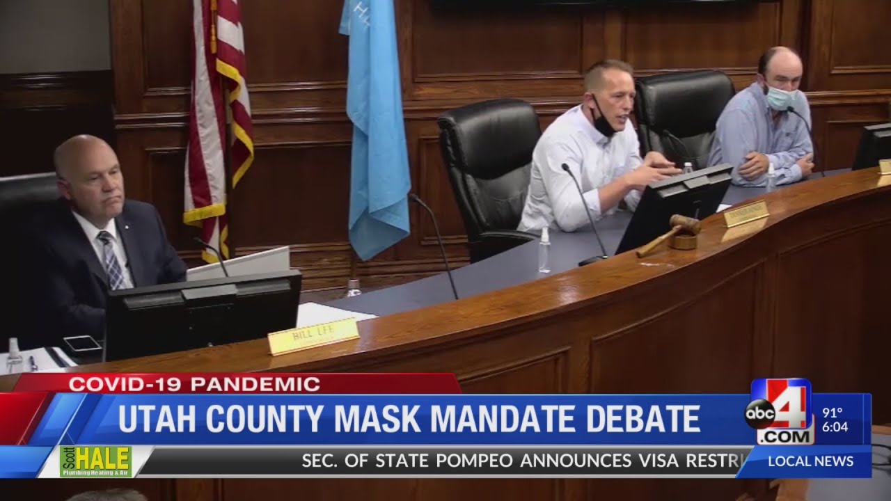 Utah County mask mandate debate YouTube