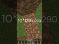 Placing 10 dirt for every subscriber part4 #shorts #minecraft  #challenge