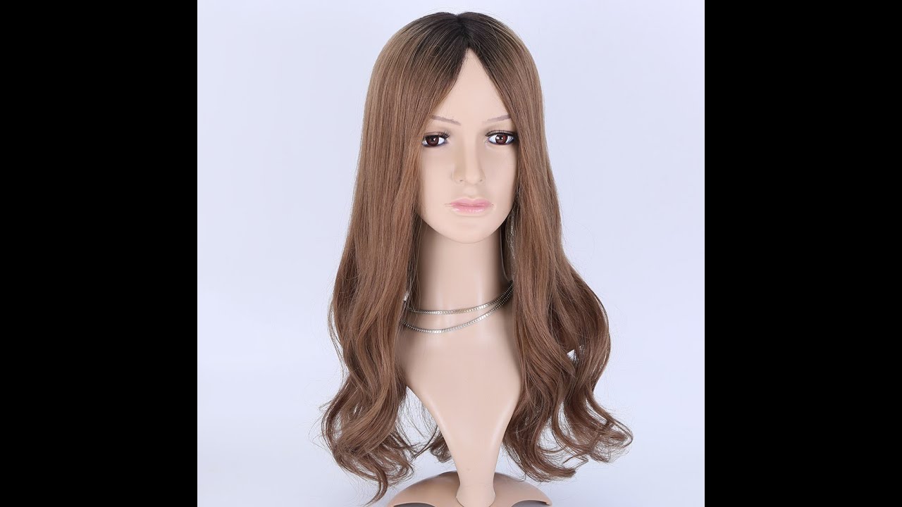 Stock Piece Brown Brazilian 5X5 Mono Top Open Weft Wig KC52-3