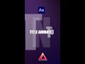 Dynamic Title Animation in After Effects | Tutorial