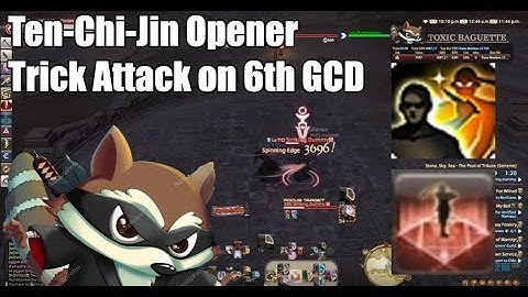 FFXIV Stormblood Ninja Trick Attack on 6th GCD Opener & Rotation 4.0 / 4K+ DPS