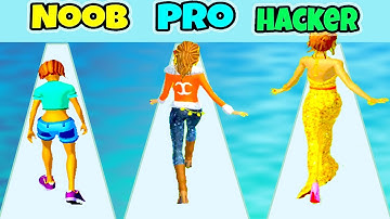 NOOB vs PRO vs HACKER in RUN RICH 3D | All Levels  Gameplay Android Ios