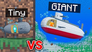 TINY vs GIANT: SUBMARINE HOUSE Build Challenge in Minecraft by Milo and Chip 305,185 views 2 weeks ago 39 minutes