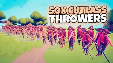 50x CUTLASS THROWERS VS EVERY FACTION (CUSTOM) | TABS MODDED GAMEPLAY